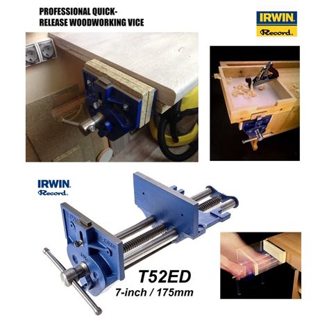 Irwin Record T52ed 7 Inch 175mm Quick Release Woodworking Vice