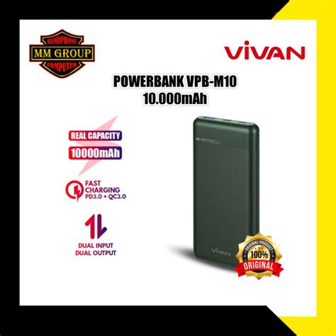 Jual Power Bank VIVAN 10000mAh VPB M10 18W 2 Output 2 Input Shopee