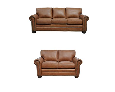 Westland And Birch 2 Piece Leather Living Room Set Wayfair Canada