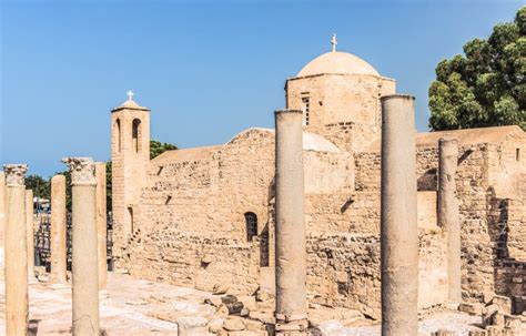 The Panagia Chrysopolitissa Ayia Kyriaki Church In Paphos Cyprus Stock