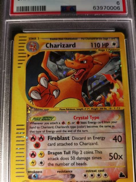 Pokemon Skyridge Crystal Charizard Holo 146 144 2003 PSA 6 Hobbies