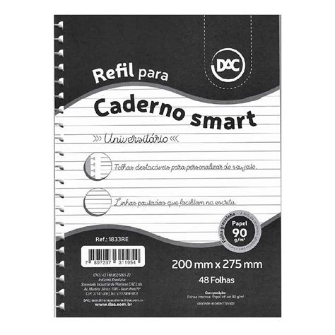 Refil Para Caderno Smart Universit Rio Dac De Papier Papelaria