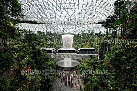 Interior Of Jewel Changi Airport World S Biggest Indoor Waterfall In