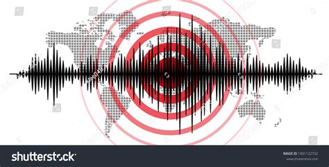 Earthquake Background Seismogram Seismic Measurement Stock Vector Royalty Free 1901122732