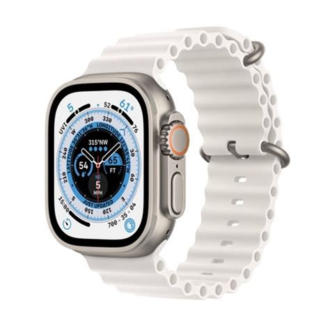 Apple Watch Ultra Gps + Cellular, 49mm Titanium Case With White Ocean Band : Target