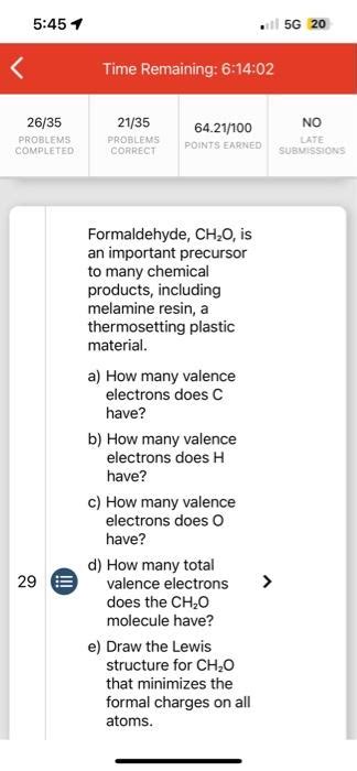 Solved B How Many Valence Electrons Does H Have C How