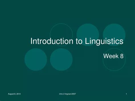 Ppt Introduction To Linguistics Powerpoint Presentation Free