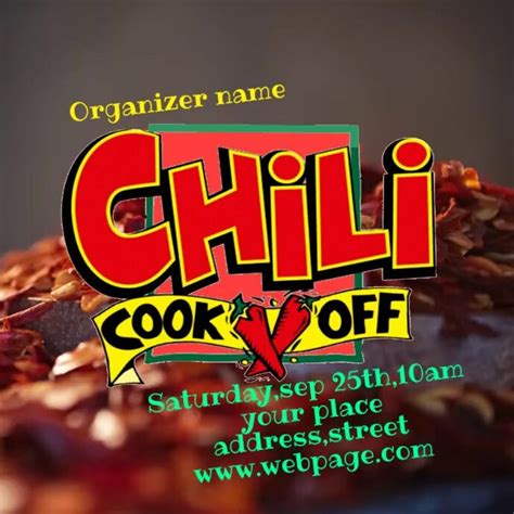 Chili Cook Off Template Postermywall