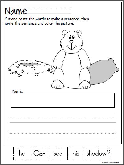 Groundhog Day Scrambled Sentence Worksheet Made By Teachers