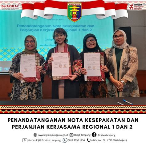 Penandatanganan Nota Kesepakatan Dan Perjanjian Kerjasama Regional