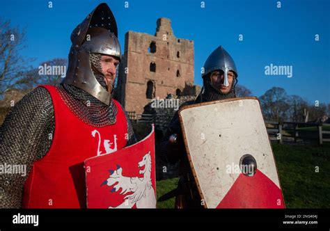 Reenactor Dressed To Represent Sir Thomas Gray Who Fought During The