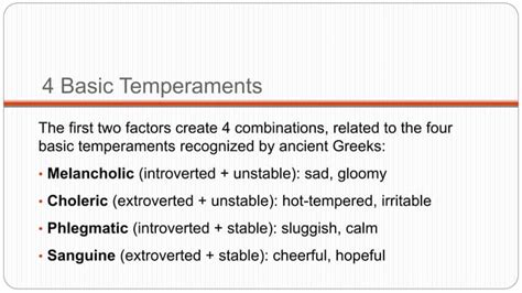 Hans Eysenck theory of Personality