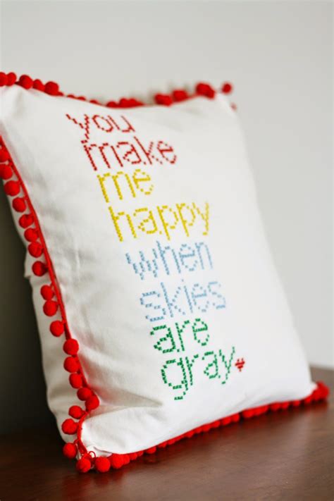 Diy Cross Stitch Pillow Diy Projects The Pretty Life Girls