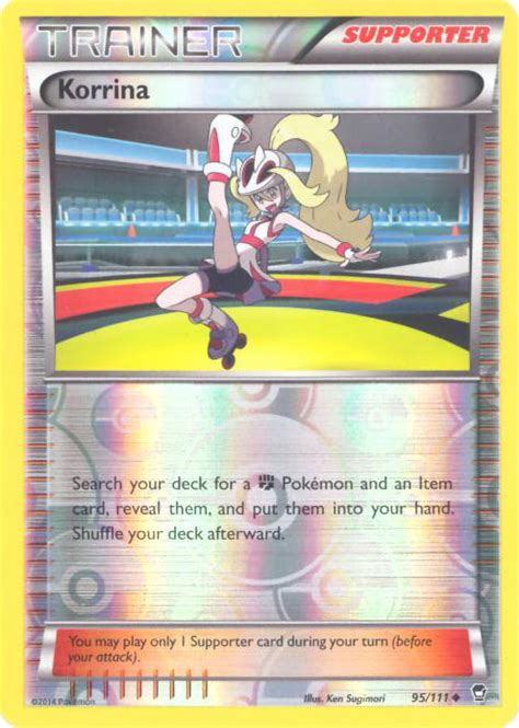 Pokemon Card Xy Furious Fists Korrina Reverse Holo