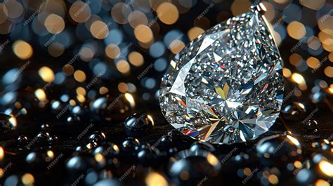 Premium Photo Diamond Illuminated By Surrounding Lights