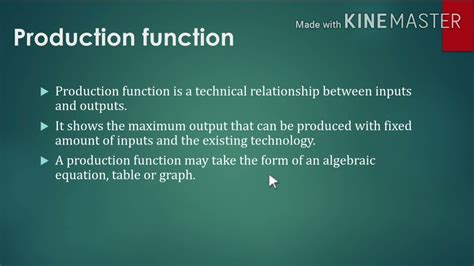 Freshman Economics 12 Theory Of Production Unit 4 Part 1 Tutorial In