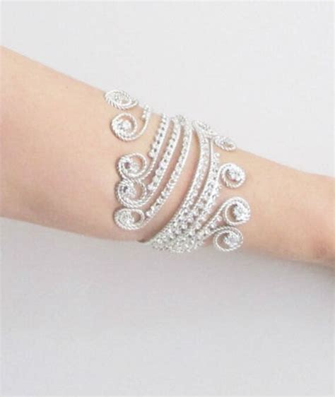 Grecian Inspired Upper Arm Band Boho Arm Bracelet Cuff By Gebridal