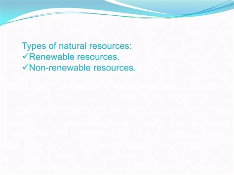 Renewable And Non Renewable Resources Ppt