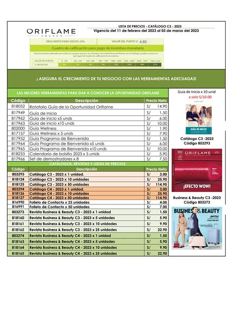 Lista de Precios C3 Pe by Oriflame Latinoamérica Issuu