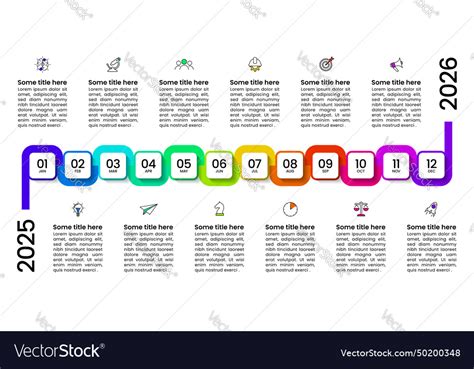 Infographic template calendar with 12 months Vector Image