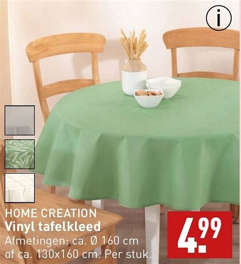 Home Creation Vinyl Tafelkleed Aanbieding Bij Aldi