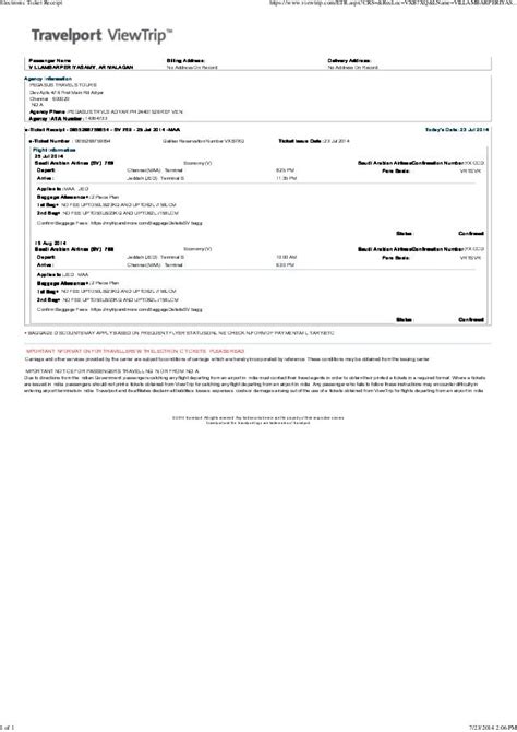 Flight Ticket Receipt Sample United Airlines And Travelling 5fe