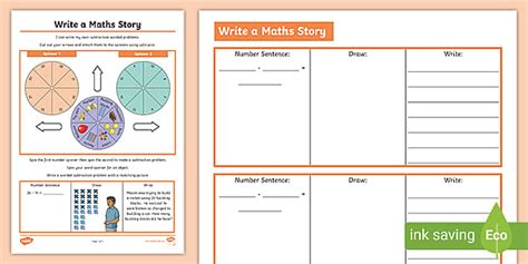 Write A Subtraction Story Teacher Made Twinkl Worksheets Library