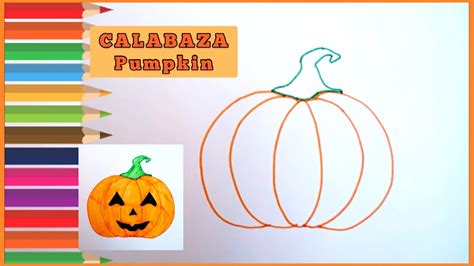 Como Dibujar Una Calabaza L How To Draw A Pumpkin L Dibujos Halloween