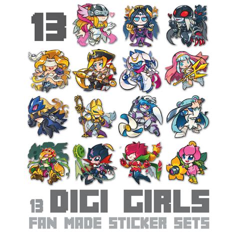 Digi Girls Fan Made Sticker Set Sinobali