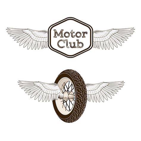 Emblema Do Logotipo Do Moto Clube Vetor Premium