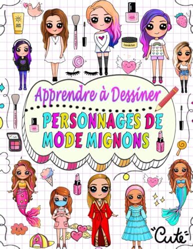 Apprendre Dessiner Personnages De Mode Mignons Dessinez Tape Par