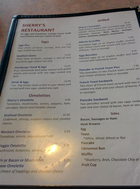 Sherry`s Restaurant Menu Reviews And Photos 4816 Highway 2a Lacombe