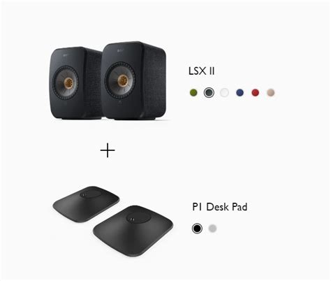 KEF LSX II Wireless HiFi Speakers P1 Desk Pad Bundle