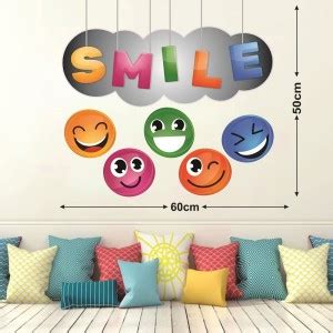 Lanstick Cm Smile Smileys Wall Sticker Self Adhesive Sticker