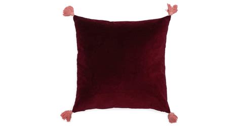 Velvet Decorative Throw Pillow with Tassels | Drew Barrymore Flower ...