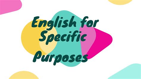 English For Specific Purposes Youtube