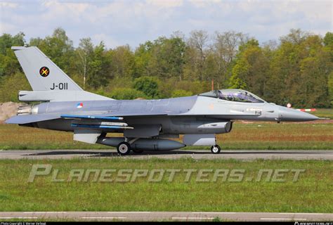 J 011 Royal Netherlands Air Force General Dynamics F 16a Fighting Falcon Photo By Werner Verbogt