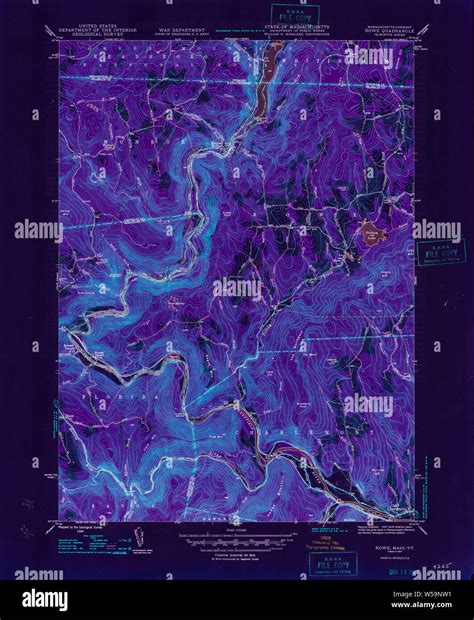 Massachusetts USGS Historical Topo Map MA Rowe 352126 1947 31680