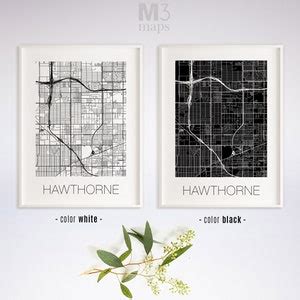 Hawthorne California Hawthorne CA Map Hawthorne Map - Etsy