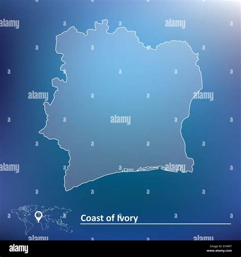 Map Of Coast Of Ivory Vector Illustration Stock Vector Image Art