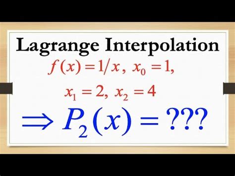 An Introduction To Lagrange Interpolation Polynomial Approximation To