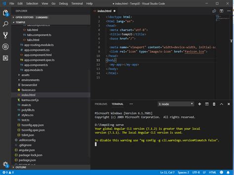 Creating And Running Angular Project In Visual Studio Code Vs Code