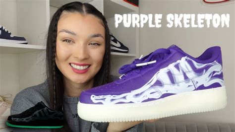 Air Force Purple Skeleton Glow In The Dark Review Youtube