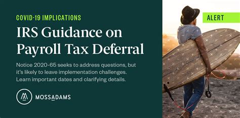 Irs Seeks To Clarify Questions On Payroll Tax Deferral