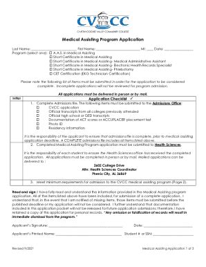 Fillable Online Medical Assisting Certificate Level I Fax Email Print