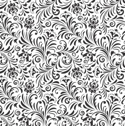 Papel De Parede Flores Floral Arabesco Preto E Branco 472309