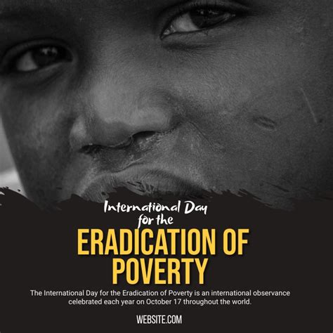 Day For The Eradication Of Poverty Template Postermywall