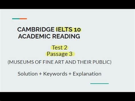 Ielts Test Passage Academic Reading Solution Keyword