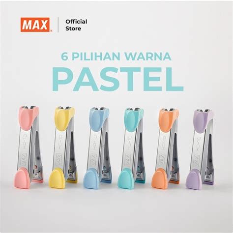 Jual Stapler Max Hd Ml Warna Pastel Staples Shopee Indonesia