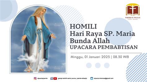 Homili Hari Raya Sp Maria Bunda Allah Januari Jam